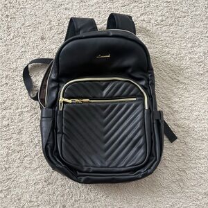 Luxurush Black Quilted Backpack